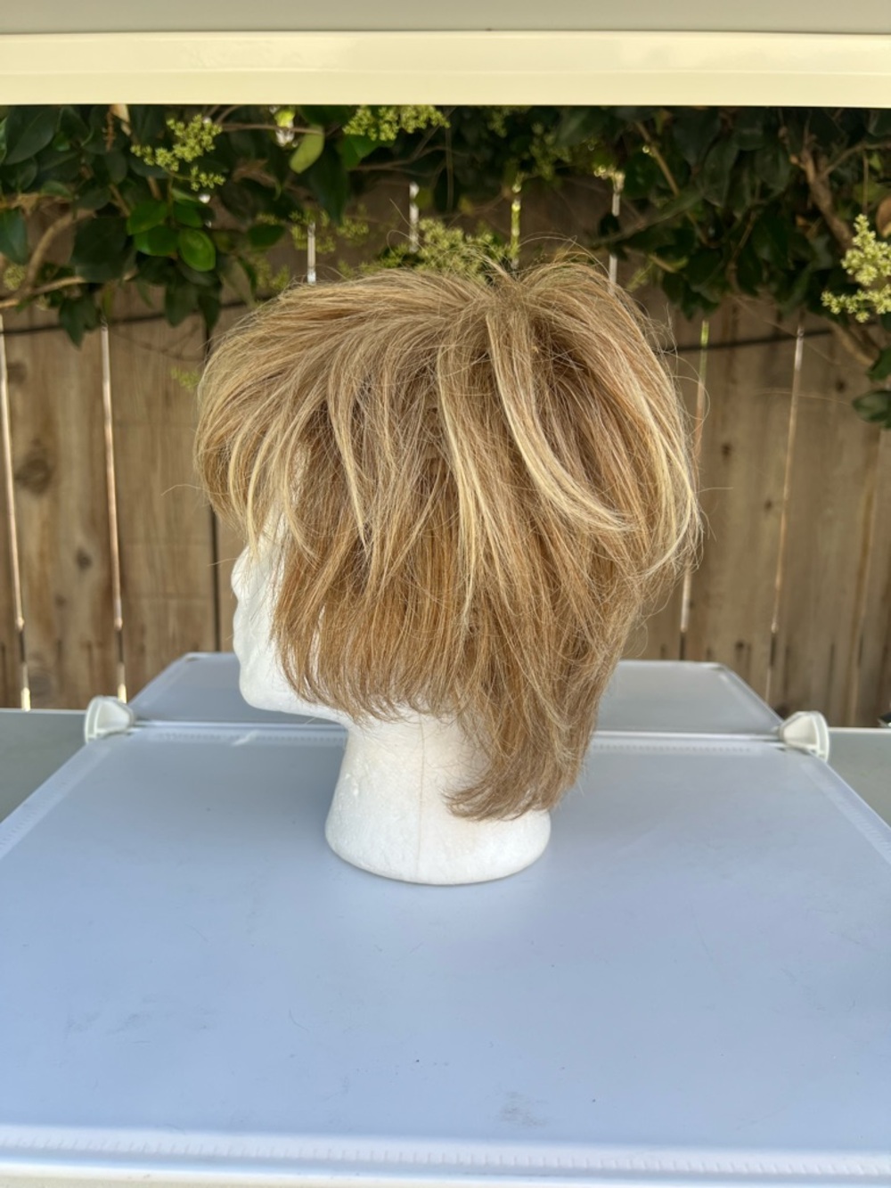 Short Layered Women's Wig in Blonde - Picture 2 of 7